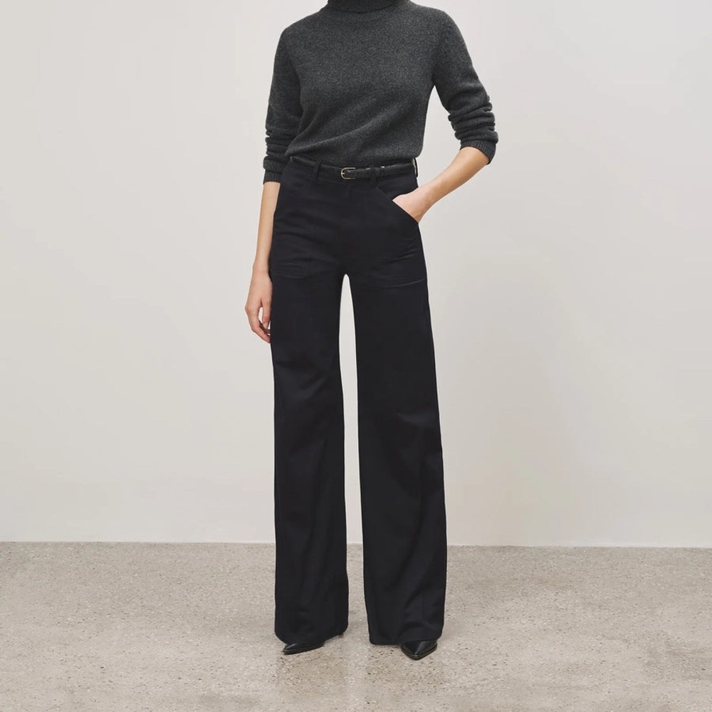 NWT Nili Lotan Quentin Pants - Sz 6 - Midnight Navy Blue
